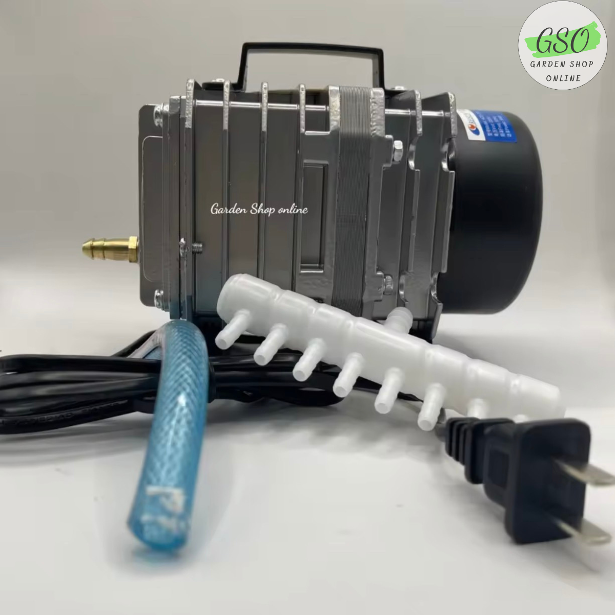 Máy bơm oxy - máy sủi công nghiệp cho cá cảnh hiệu Resun ACO-004 tặng 8m dây oxy + 8 cục sủi