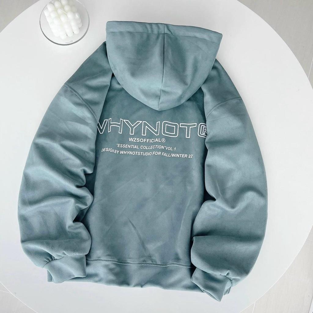 Áo KHOÁC Hoodie WHYNOT LOGO Thêu Ulzzang Unisex