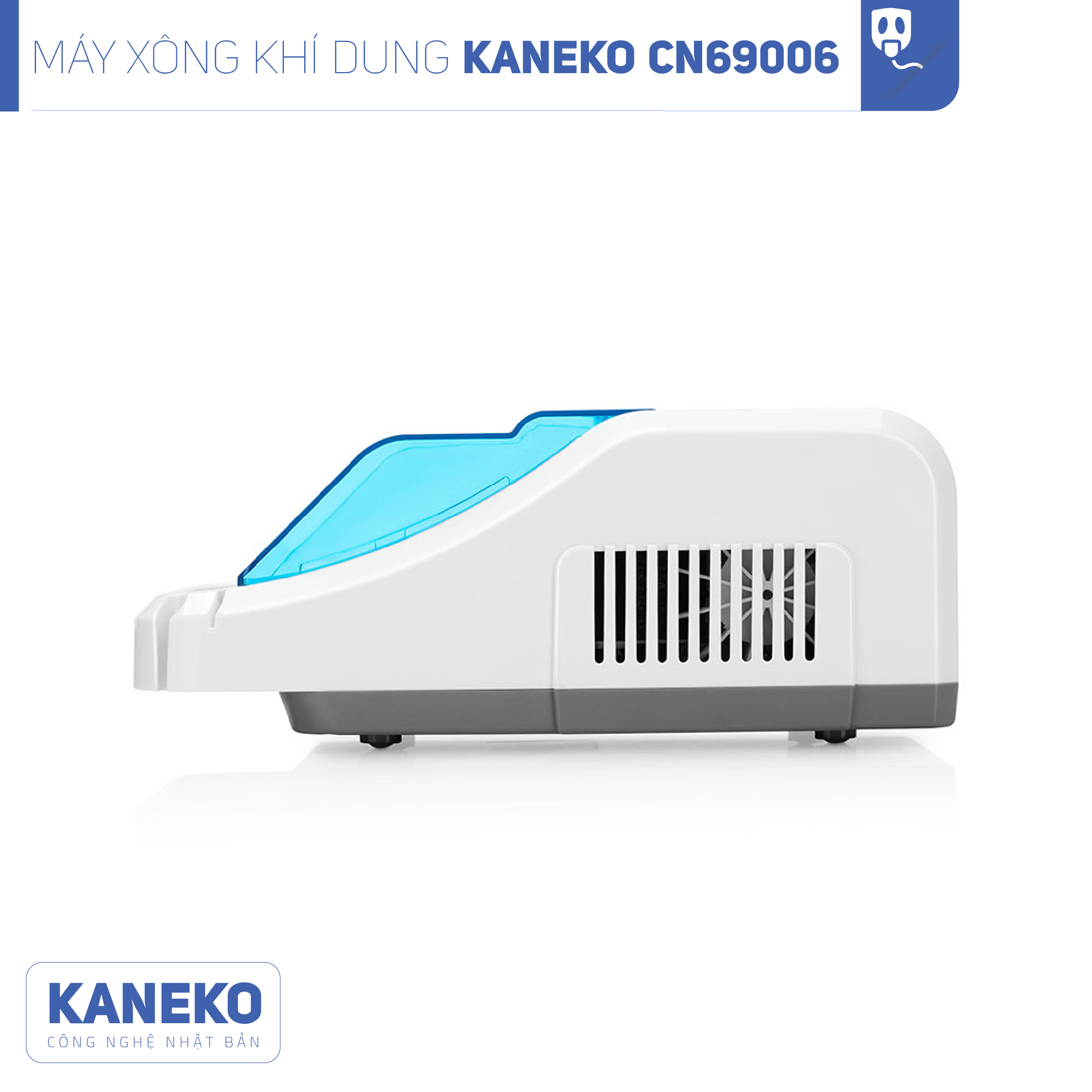 Máy xông khí dung KANEKO CNB69016,Máy xông họng,Máy xông mũi,Máy xông mũi họng,Máy khí dung,Máy xông khí dung công nghệ nhật bản,Máy xông mũi họng khí dung