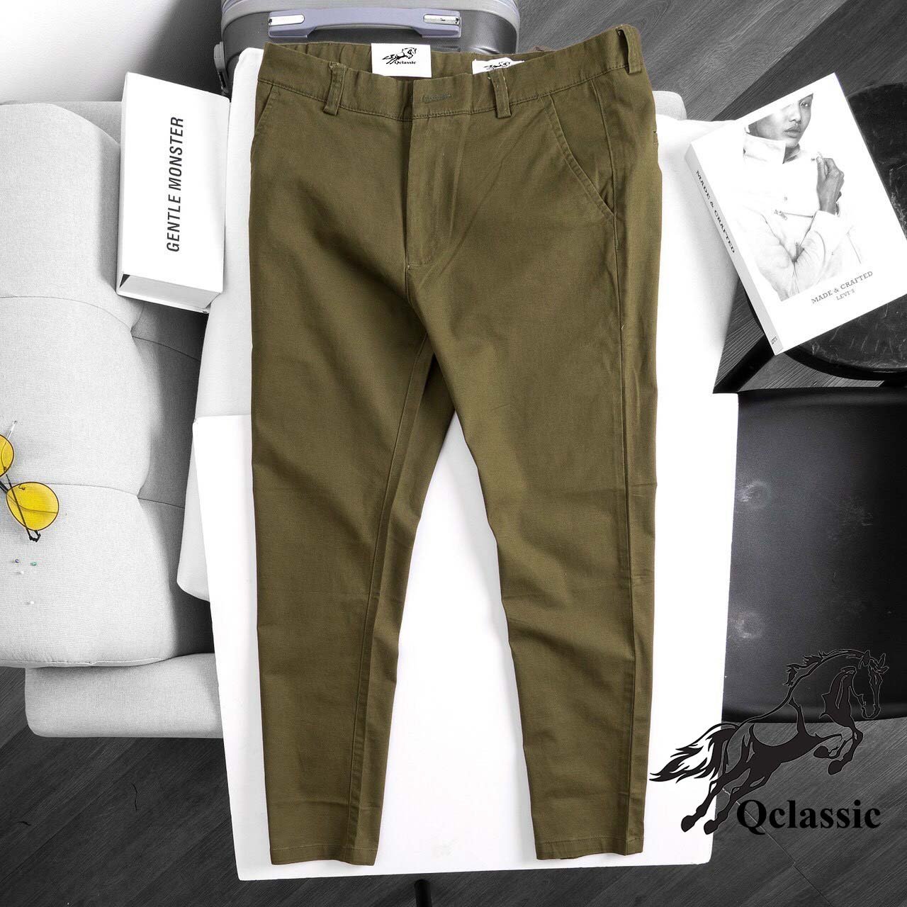 Quần Kaki nam dài Hàn Quốc vải co dãn, Form mặc tôn dáng, trẻ trung và năng động, vải mặc thoáng mát, không nhăn và xù, đa dạng màu sắc Q0008