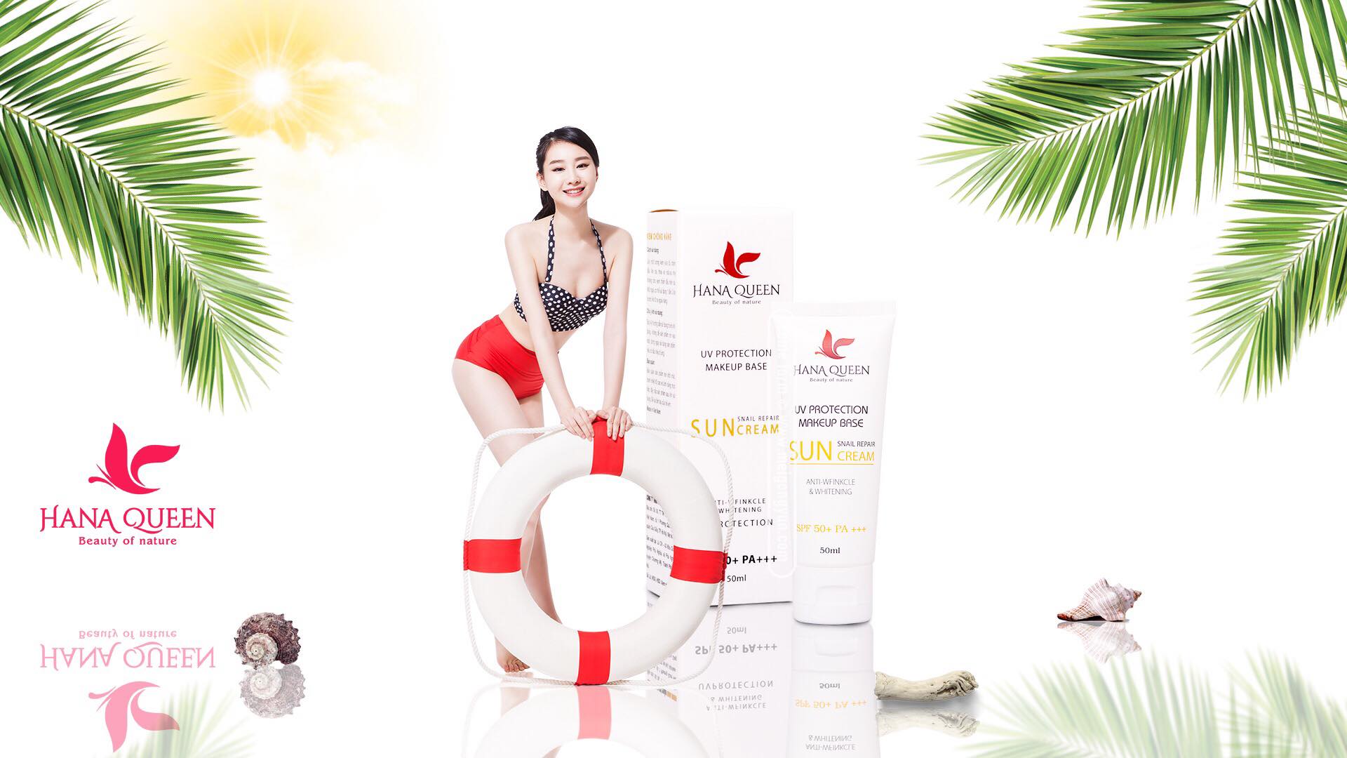 Kem Chống Nắng Bảo Vệ Da Hoàn Hảo SPF 50+++ Sun Cream Hanaqueen