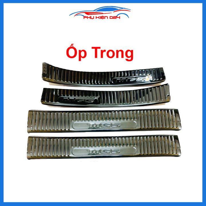 Bộ nẹp bước chân titan MG5 2021-2022-2023 ốp bậc cửa lên xuống chống trầy xước, trang trí xe hơi