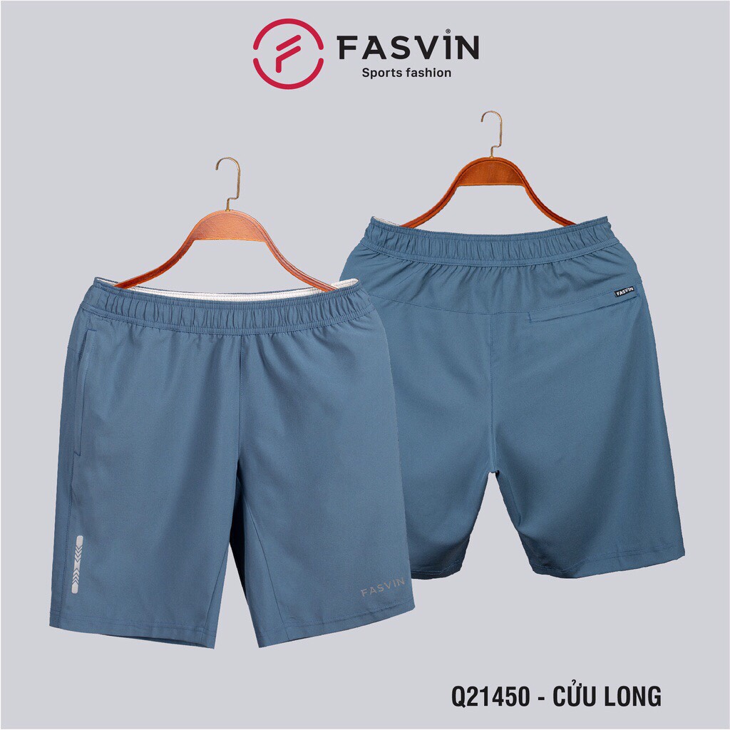 Quần Đùi Nam Fasvin Q21450.Hn Short Thể Thao Vải Gió Chun Trơn Mát Co Giãn 4 Chiều. - Cửu Long, Size 2