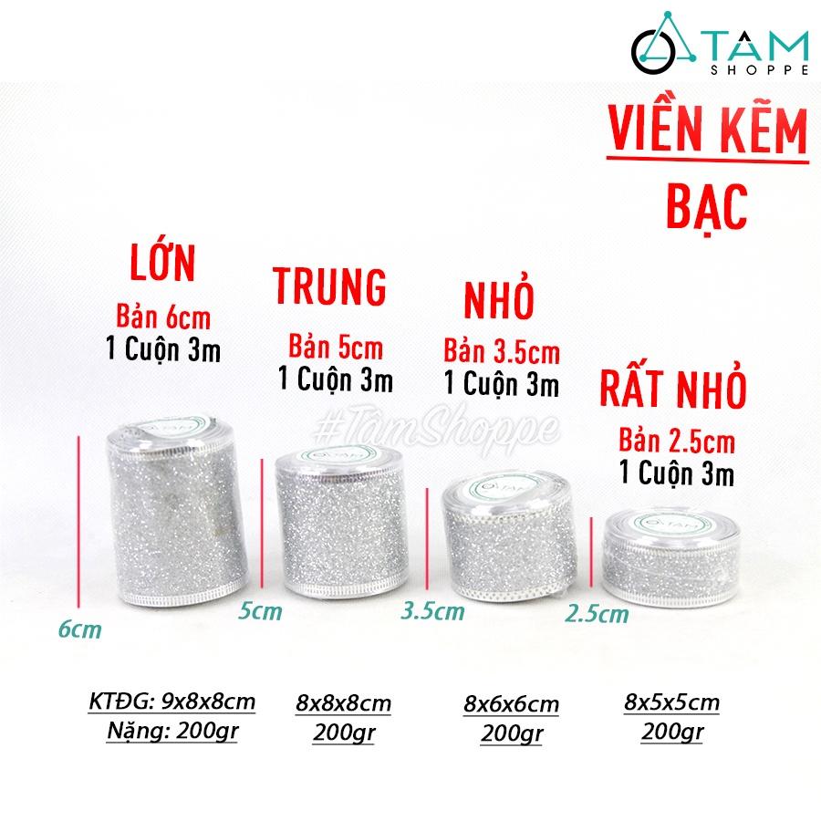 Ruy băng kim tuyến viền kẽm nhiều màu nhiều cỡ RB-07