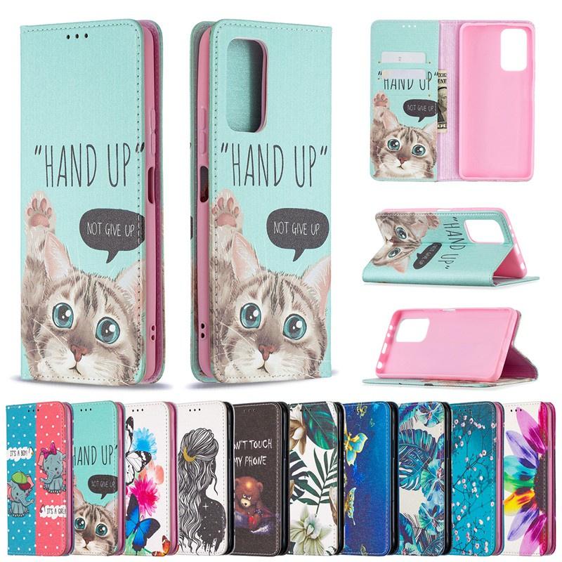 Ốp điện thoại da nắp lật kèm ngăn đựng thẻ Cho Xiaomi Redmi Note 10 Pro Note 10S 4G Note 10 5G Note 9 Pro Note 9S
