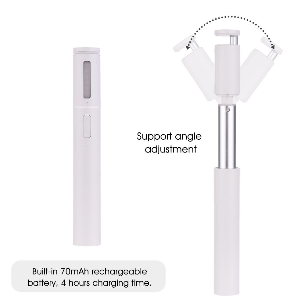 Gậy chụp ảnh tự sướng không dây có thể mở rộng di động Monopod cầm tay với 3 mức điều khiển độ sáng
