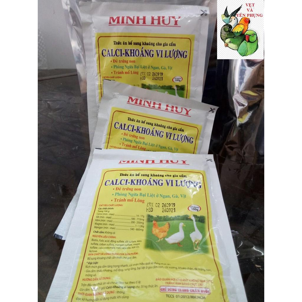 1 BỊCH KHOÁNG CALCI KHOÁNG VI LƯỢNG MINH HUY 100Gram