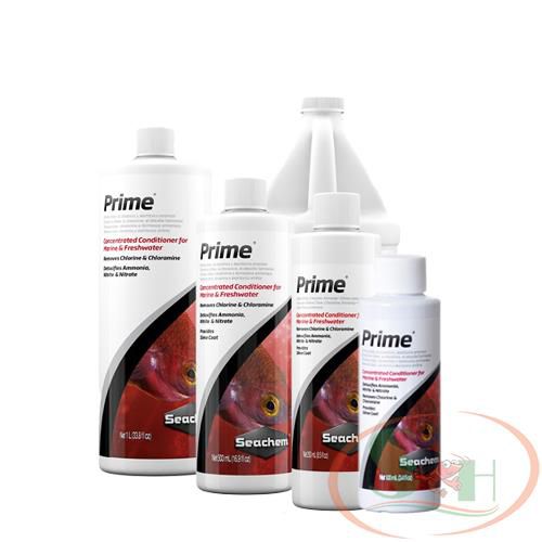 Xử lý nước Seachem Prime 100ml, 250ml, 500ml, 1L, 2L khử độc clo nước mới giảm stress bể thủy sinh cá tép