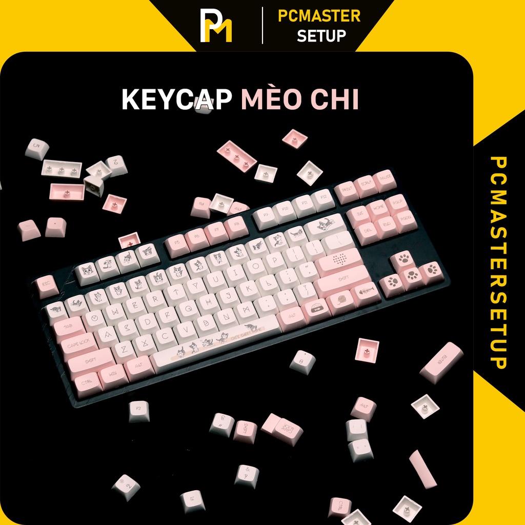 Keycap pbt Mèo Chi chiều cao xda 9.5mm dày 1.5mm của Pcmaster