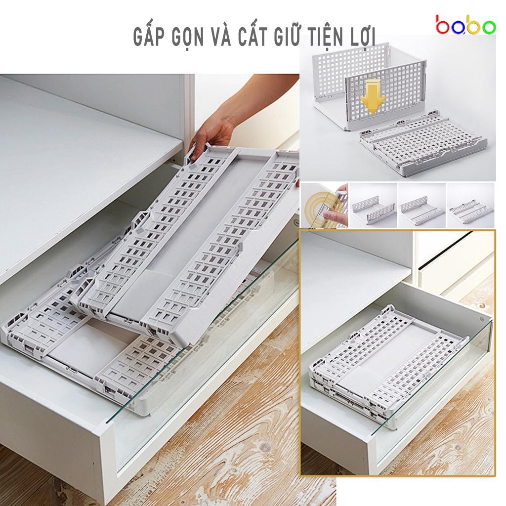 Kệ chia ngăn tủ quần áo tủ gấp gọn, ngăn kéo xắp xếp quần áo giá để đồ dùng nhà bếp đa năng babo (TK09)