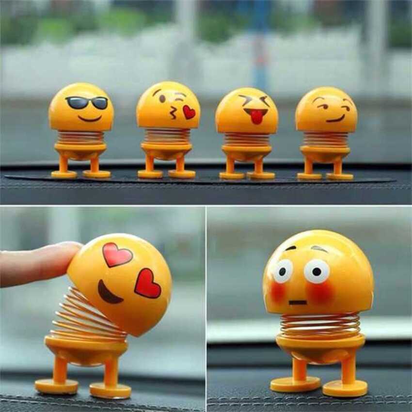 Combo 10 Thú Nhún Lò Xo Emoji Trang Trí - 10 Mẫu Ngẫu Nhiên Khác Nhau