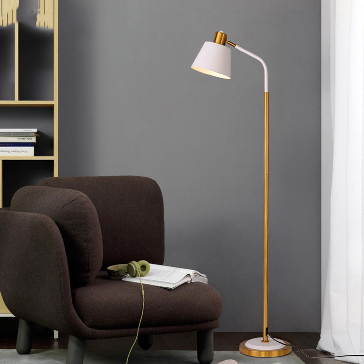 Đèn Cây Đọc Sách - Đèn Đứng Trang Trí Sofa Phòng Khách, Thân Hợp Kim Sơn Tĩnh Điện,Tặng Kèm Bóng LED Chống Cận L570
