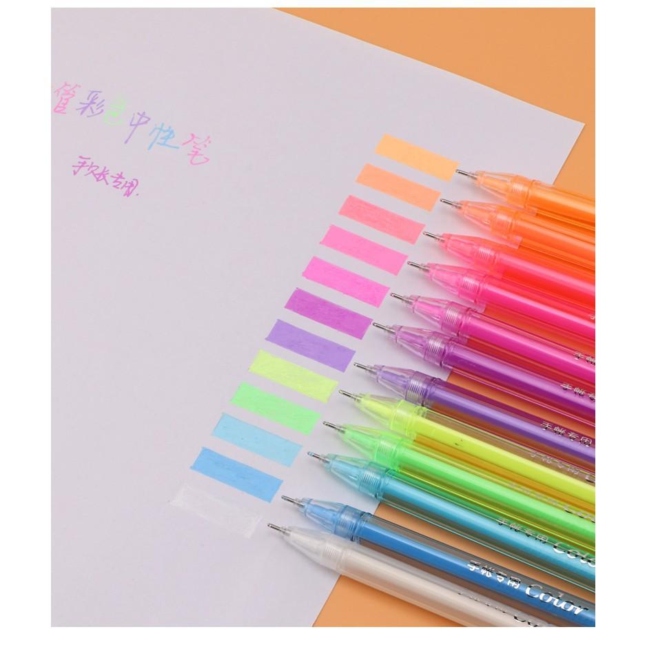 Bút mực Gel 12 màu Neo - Color Pen BAOKE - PC 3718