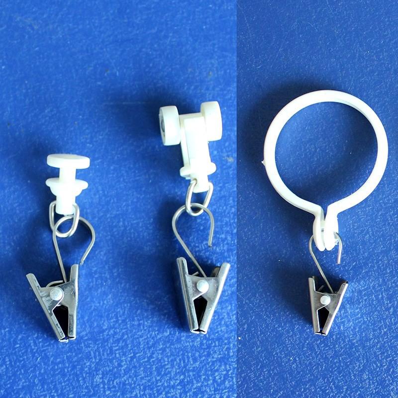 Combo 100 Móc sắt kẹp treo tranh vải, móc treo rèm