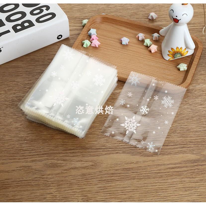 Bao Bì Đựng Trà, Bánh Kẹo Họa Tiết Bông Tuyết COMBO F̶R̶E̶E̶S̶H̶I̶P̶100 Túi