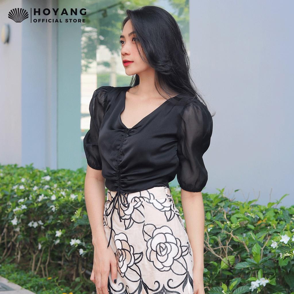 Áo Croptop Rút Dây Giữa Cực Cool HOYANG AHY06