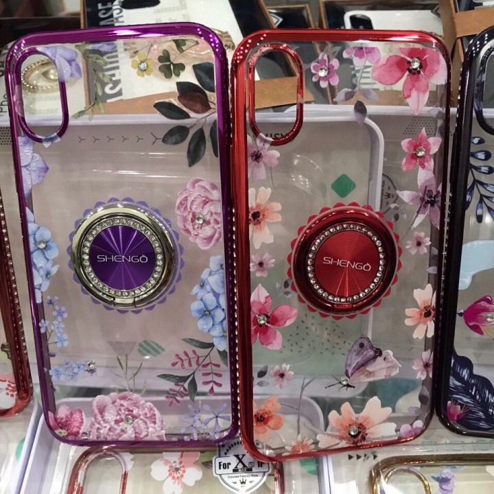 Ốp lưng cho iPhone 7 Plus đính đá kèm iring