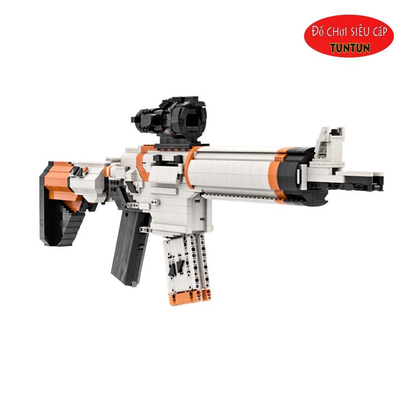 Đồ Chơi Lắp Ráp Trí Tuệ Súng Mô Hình Rifle M4A4 Asiimov CSGO, 1600+ Mảnh Ghép, Bản Thiết Kế Chuẩn 1:1