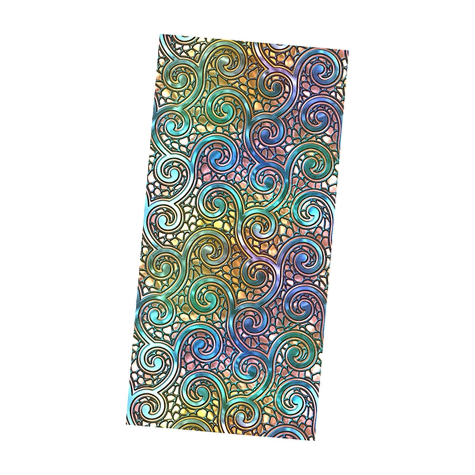 Window Privacy Film Static Cling Decorative Stained Reusable for Bathroom Living Room