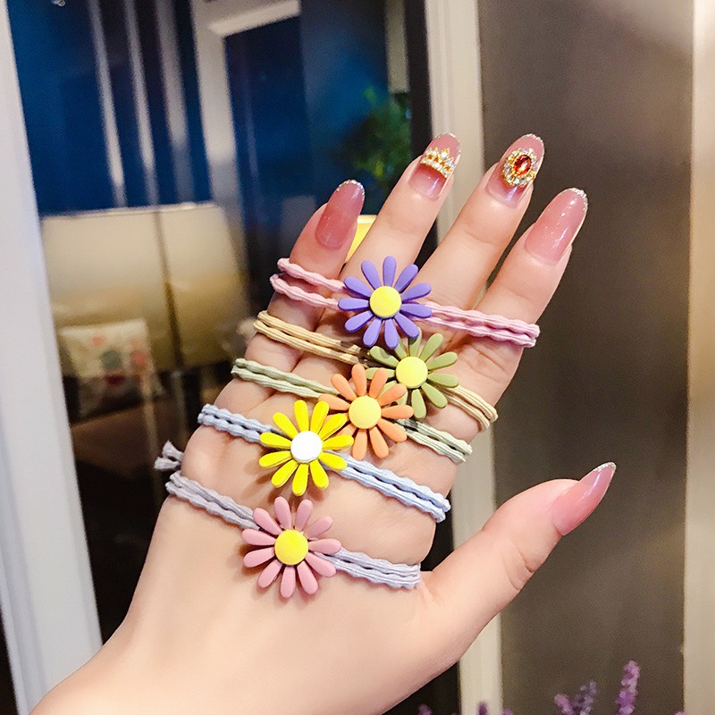 5 Dây Buộc Tóc Co Dãn Thời Trang Hàn Quốc Cho Nữ Sành Điệu Sang Trọng SC08