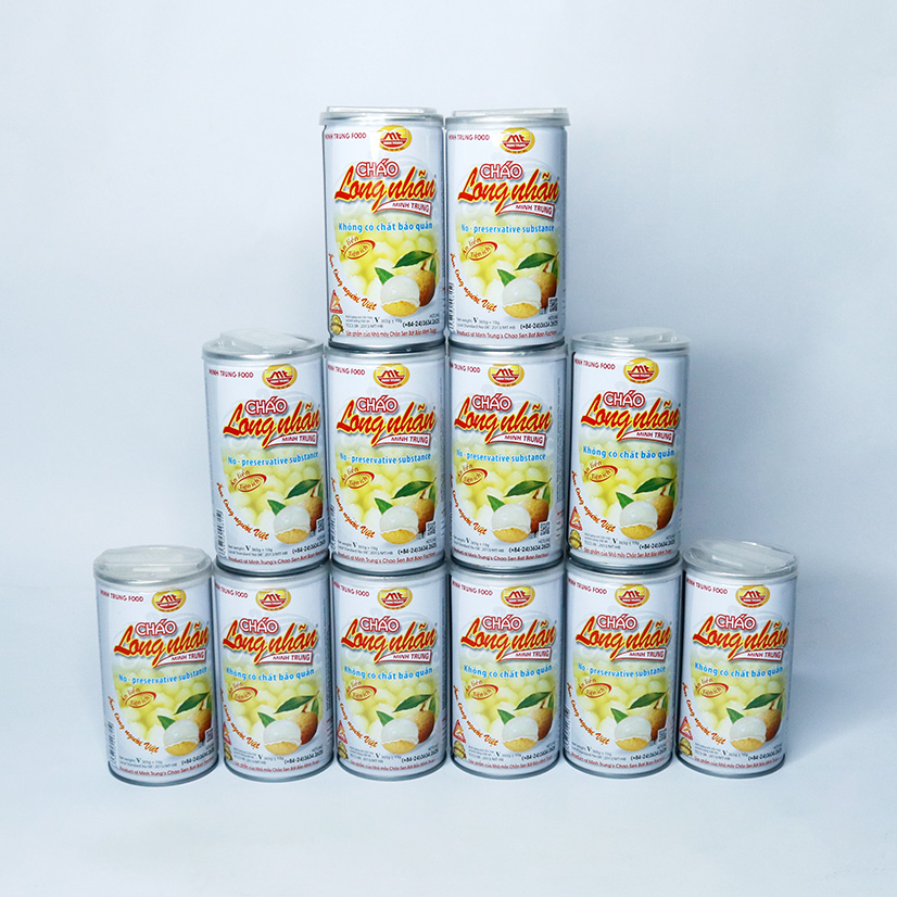 Cháo long nhãn Minh Trung 365g (thùng 24 lon - Cháo Long Nhãn 24)