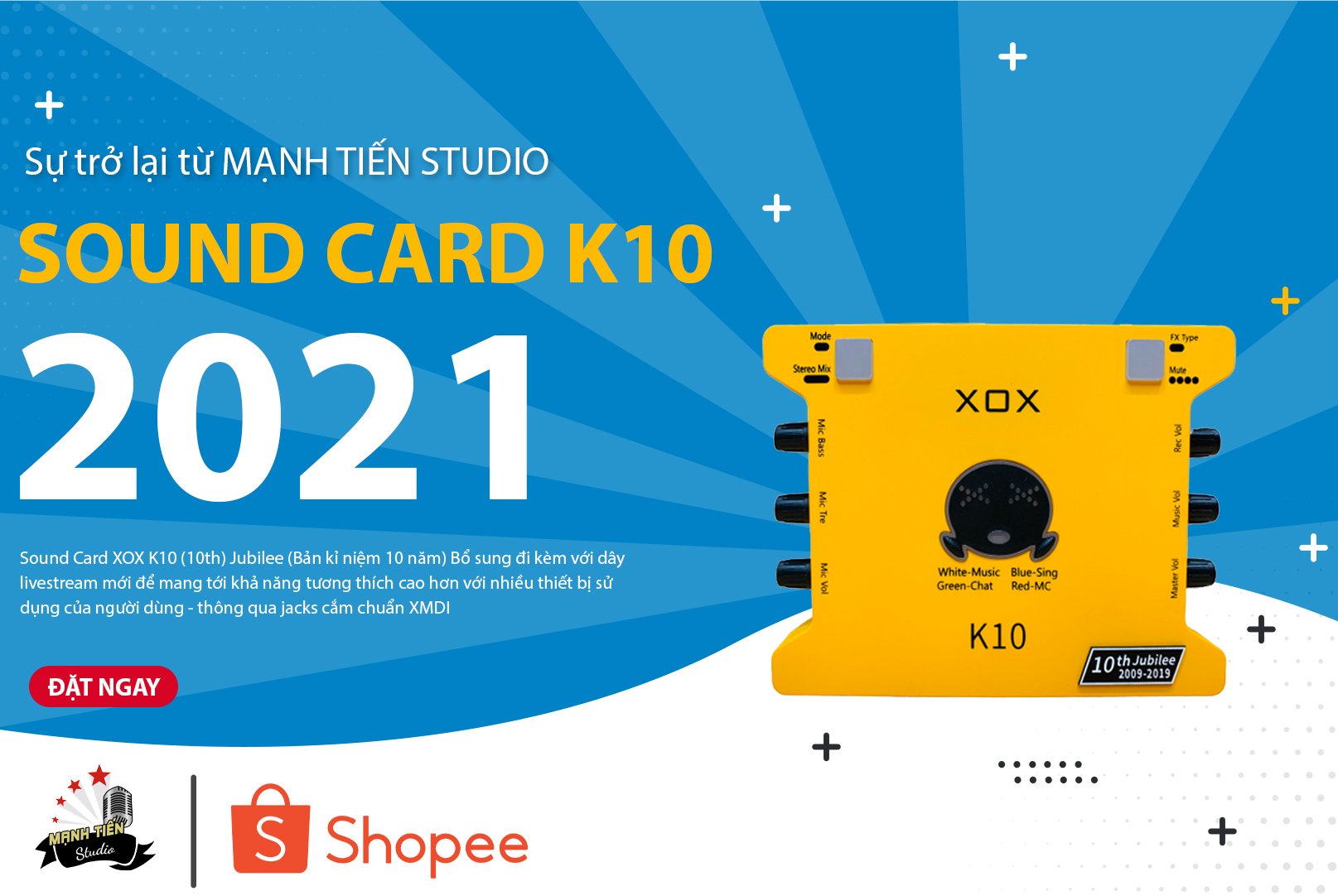 Bộ Combo livestream Max 26 Pro + Sound card XOX K10 jubilee - Kèm full phụ kiện kẹp micro, màng lọc, tai nghe chụp tai - Thu âm, livestream, karaoke online chuyên nghiệp trên cả điện thoại lẫn máy tính - Hàng chính hãng