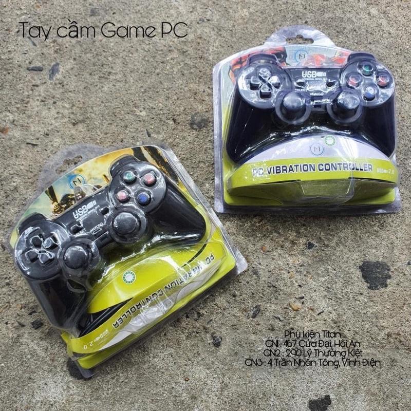 Tay cầm gamepad cho máy tính PC, laptop : cắm cổng USB tương thích tốt cho Windows, Mac