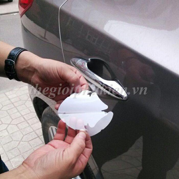 Bộ 4 miếng dán trong suốt chống xước hõm tay nắm cửa Ô tô, Xe hơi