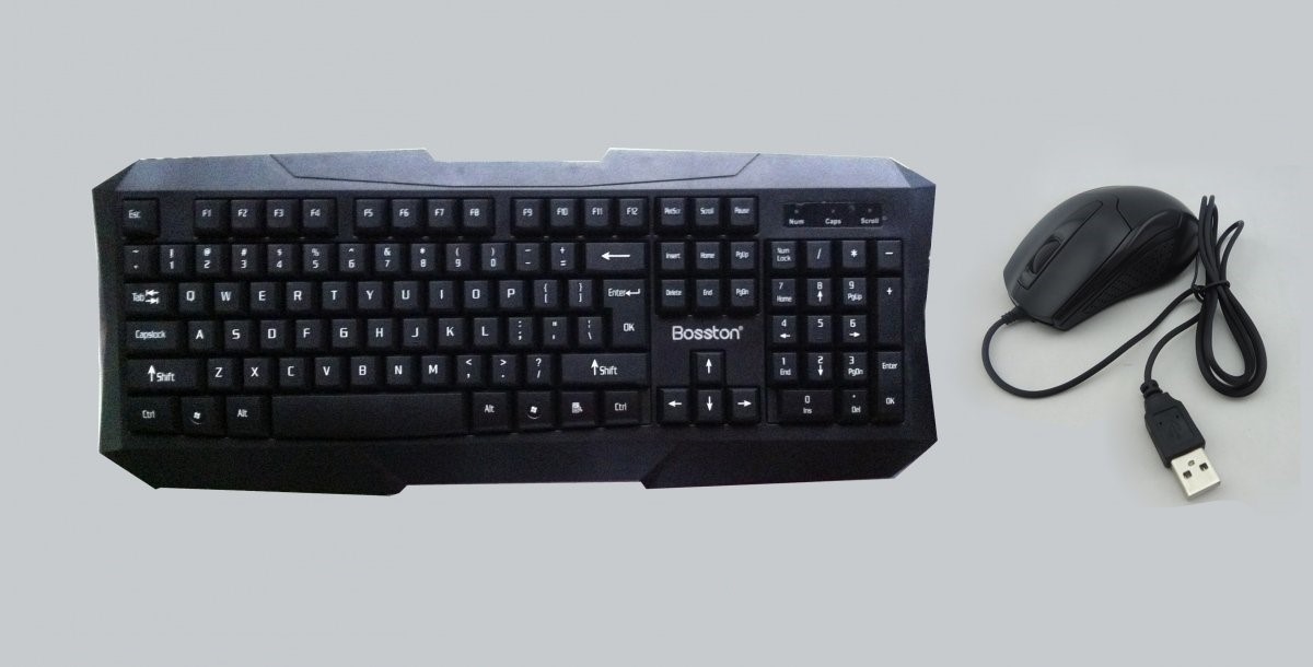 Bộ Phím Chuột Dành Cho Văn Phòng Có Dây Keyboard Bosston S6600 - HÀNG CHÍNH HÃNG