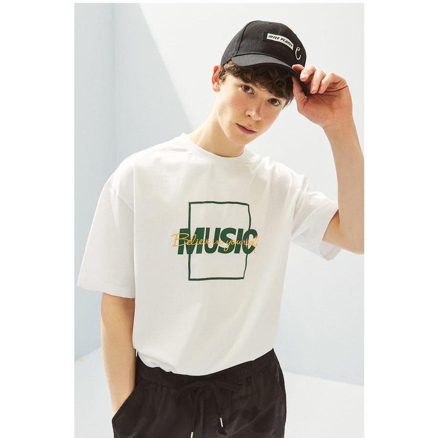 Áo thun nam đẹp ️Áo thun Stee ️️ in chữ Music ️ chất vải cotton chất mịn tốt aothununisex