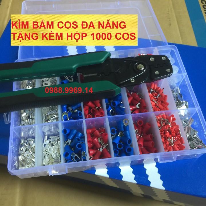 KÌM BẤM COS ĐA NĂNG TẶNG HỘP 1000 COS