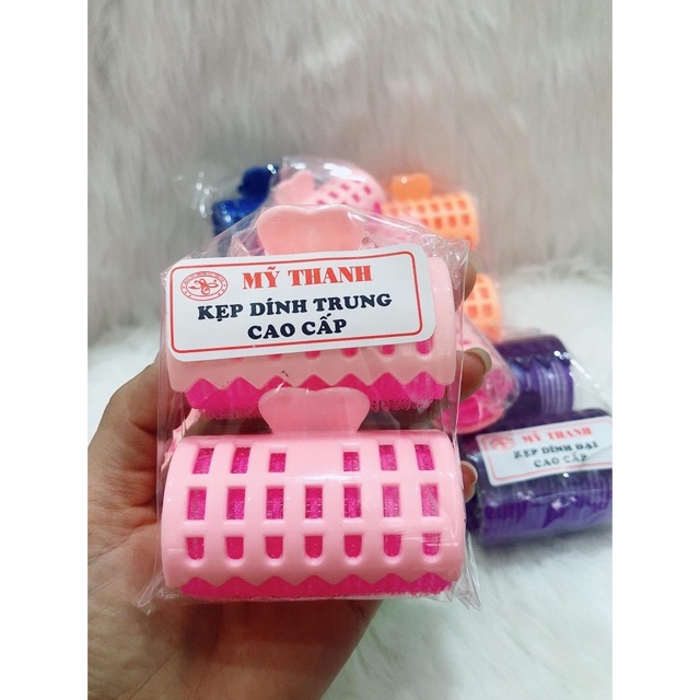 Cặp 2 cái uốn lô dính có chụp bên ngoài tiện lợi siêu xinh