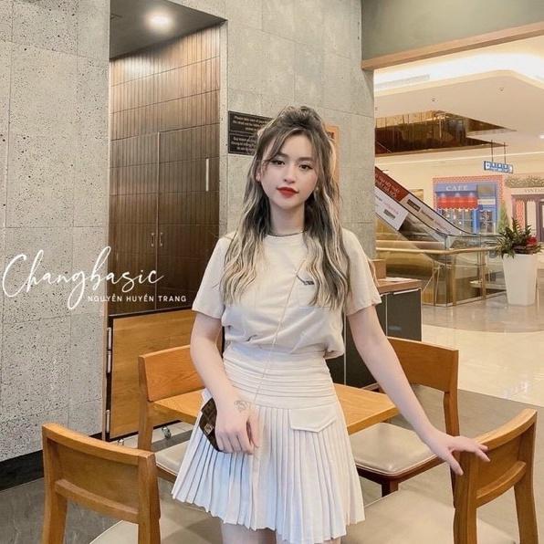 Chân váy xếp ly nắp túi lên dáng sang chảnh có lót quần trong CV8808 - NhiNhi Shop