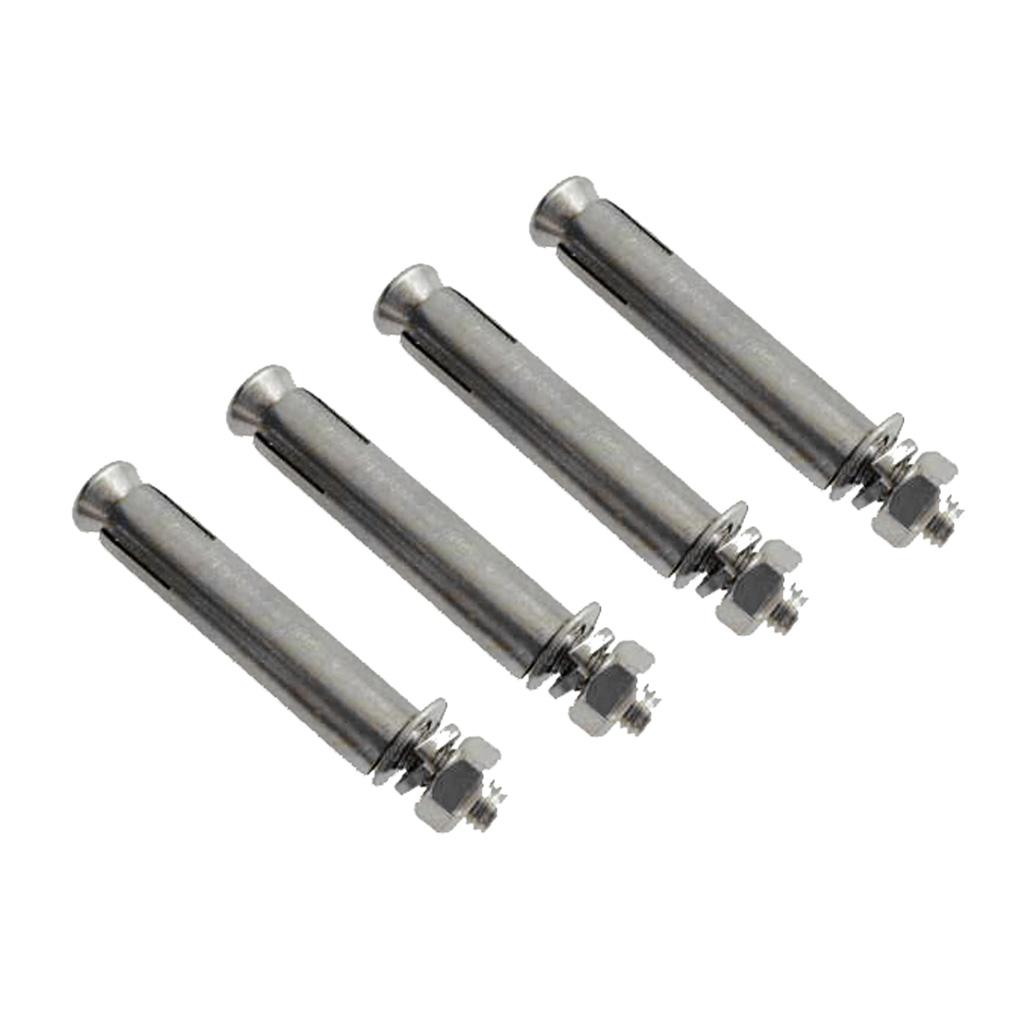 4Pcs Stainless Steel M6 Hex Nut Sleeve Anchor Expansion Bolt Screw Setscrew