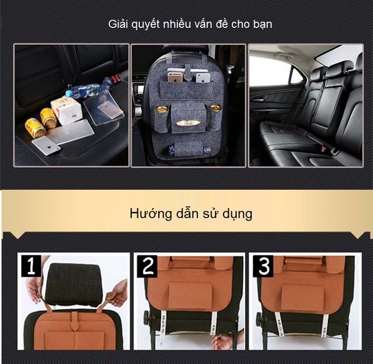 Túi nỉ đa năng trên ô tô