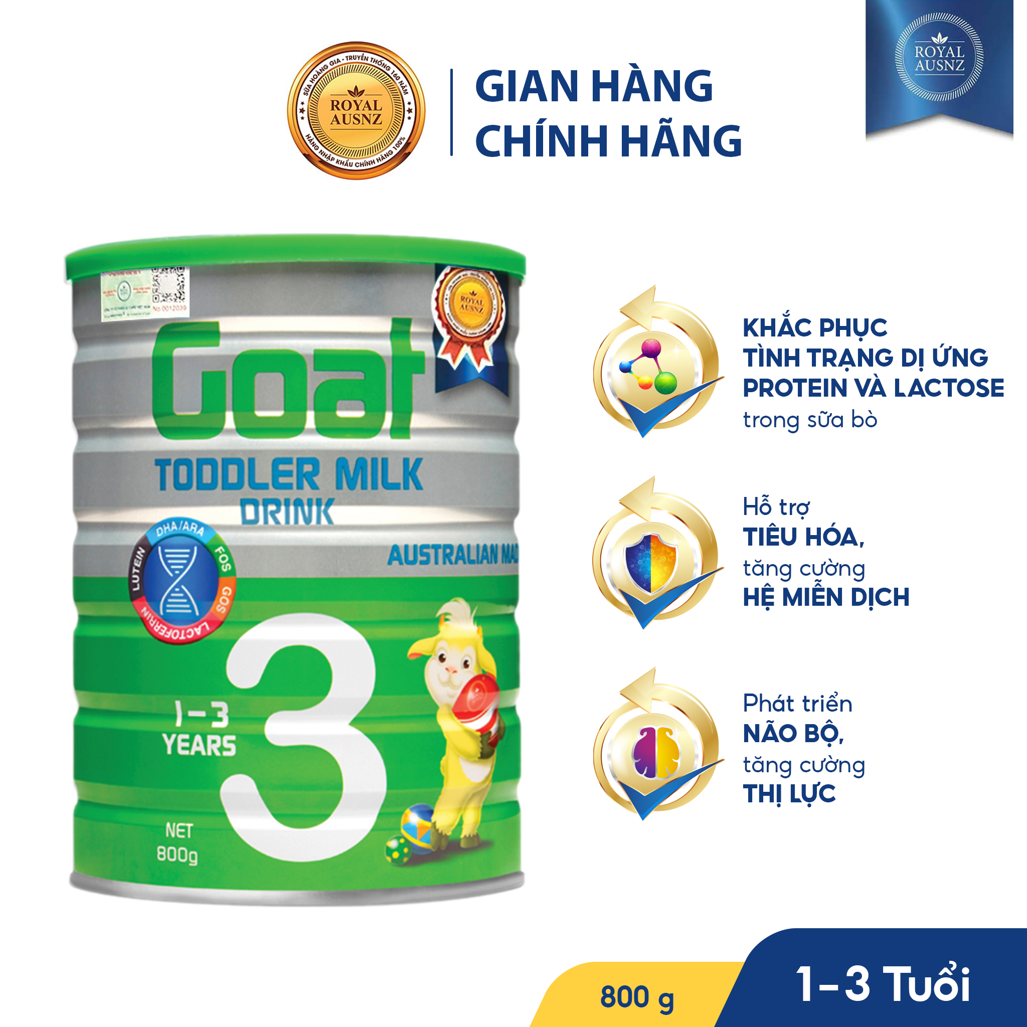 Sữa dê hoàng gia goat toddler milk drink 3