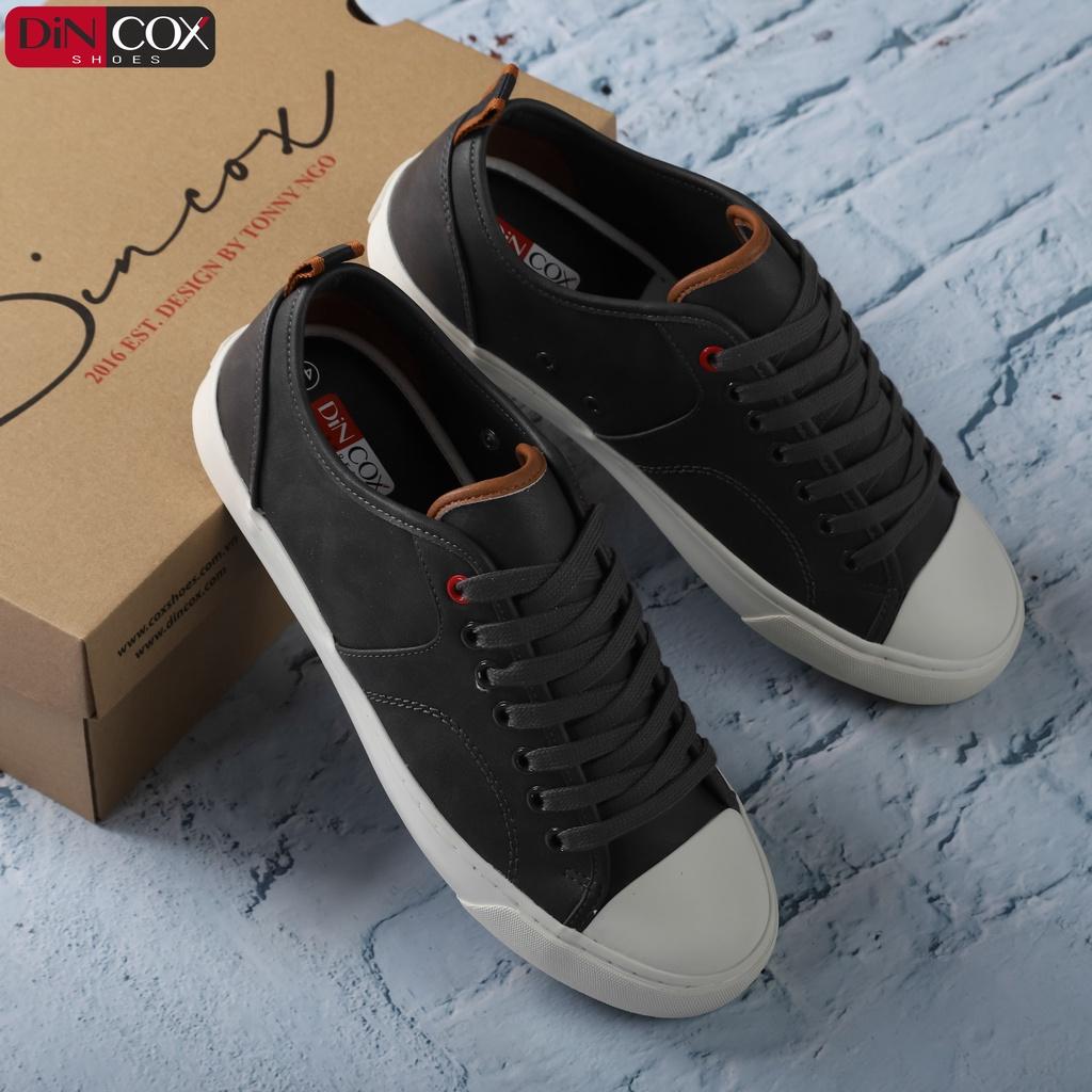 Giày Sneaker Da Nam DINCOX C11 Trẻ Trung, Năng Động Charcoal