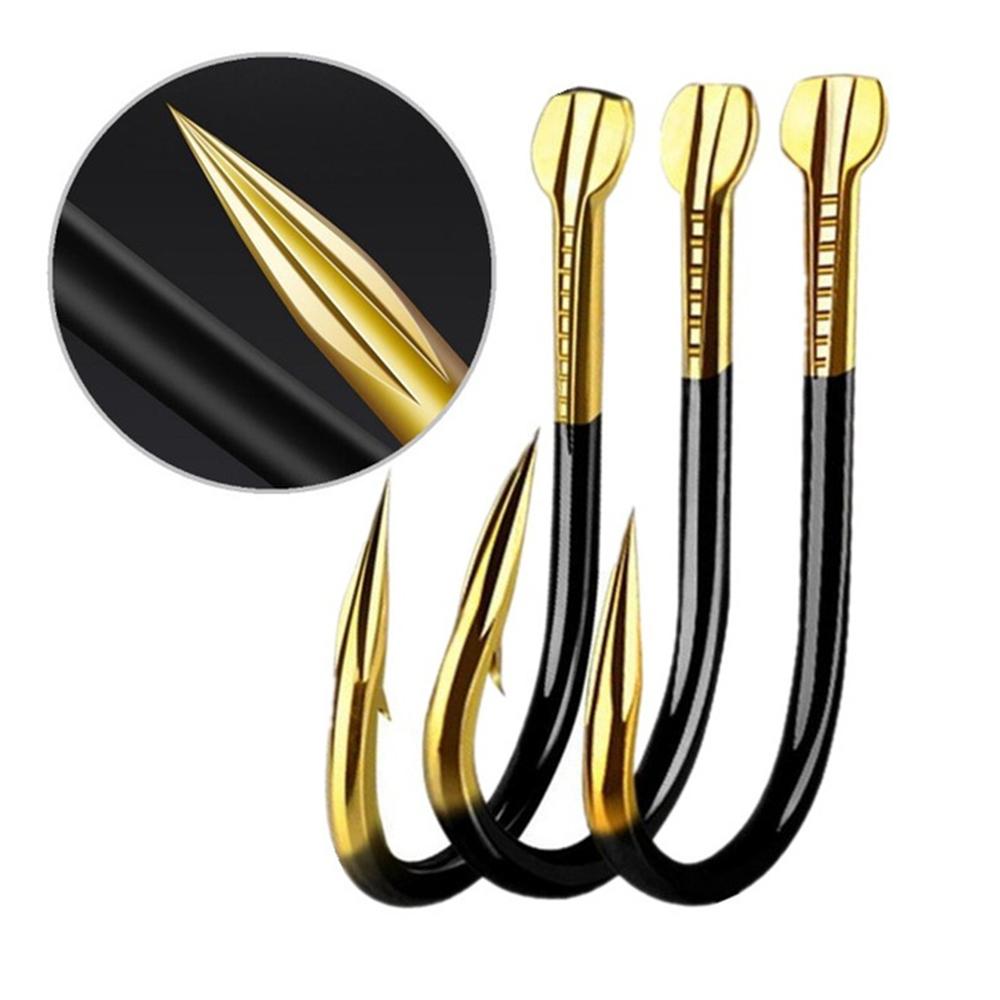 Set Gói 10 Móc Câu Cá Có Thép Gai Màu Tungsten Hợp Kim
