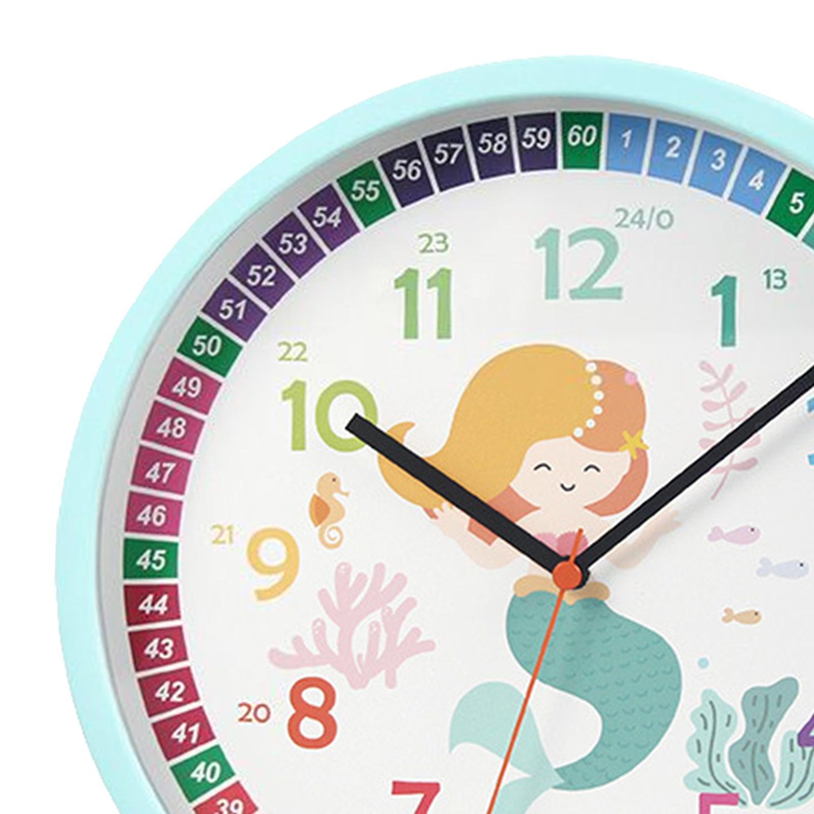 Kids Wall Clock Analog Clocks Teaching Clock for School Classroom Home