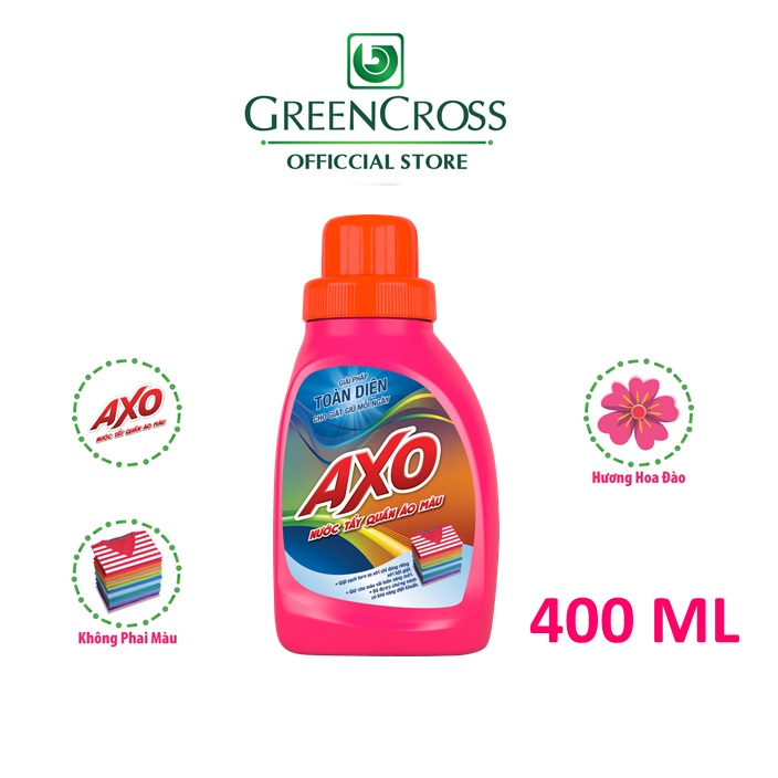 Combo 2 chai Nước tẩy quần áo màu Axo 400ml