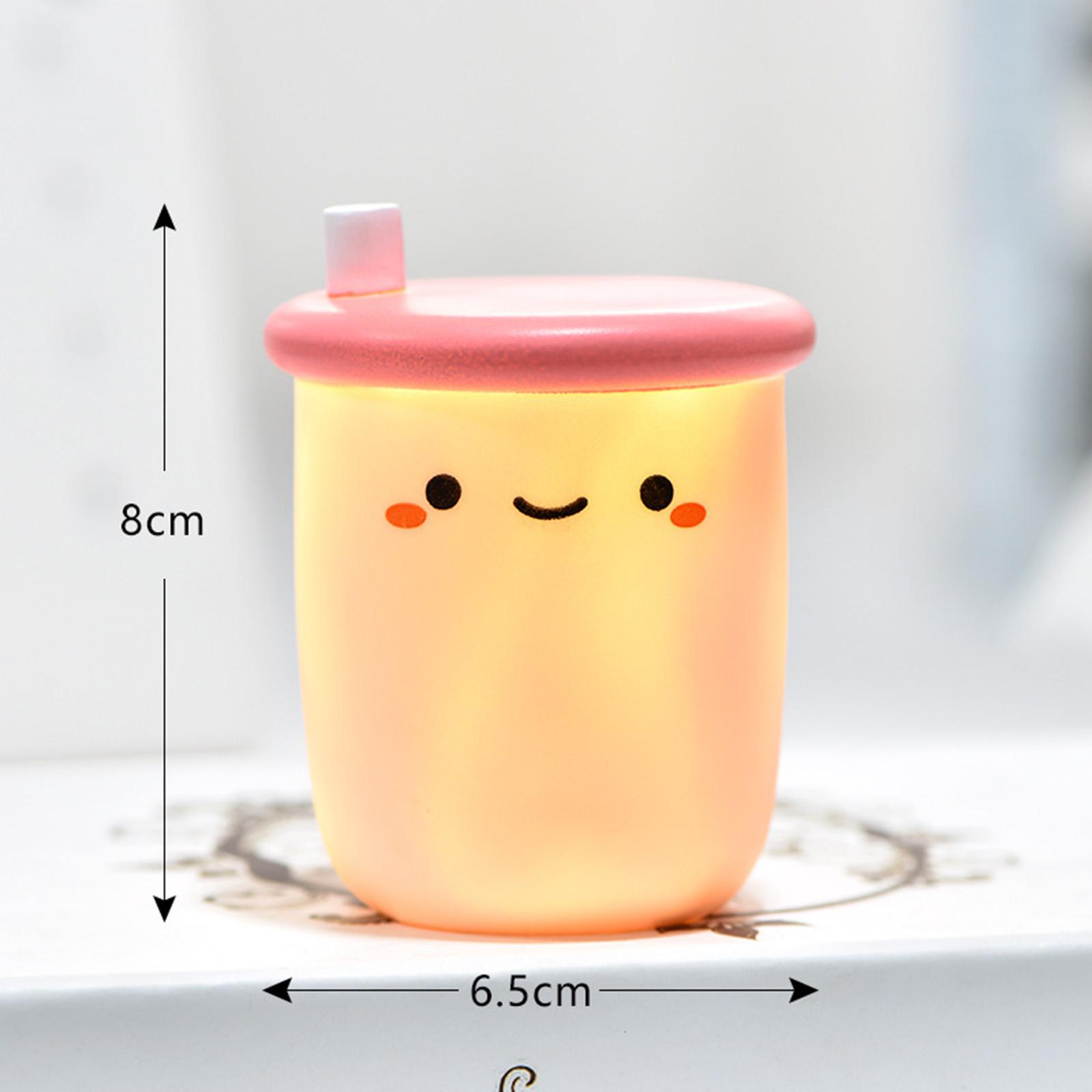 LED Yakult Bottle Night Light Button Battery for Children Girl Gifts Bedroom