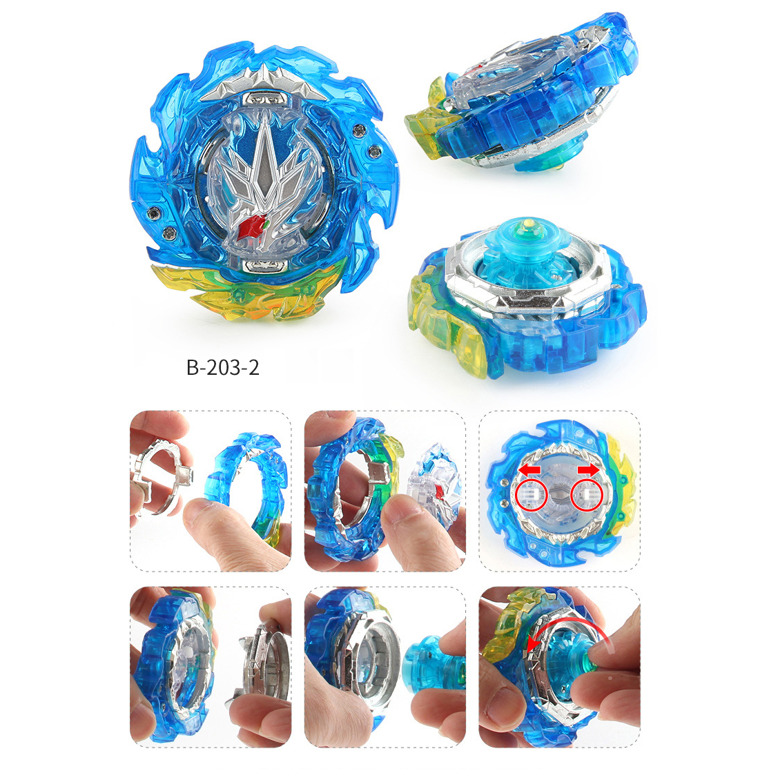 Con Quay B-203 - Đồ Chơi Beyblade Burst B203 Prime, Có kèm Quay Tay