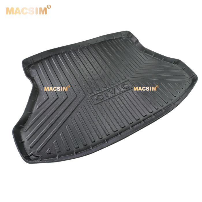 Thảm lót cốp xe ô tô qd Honda Civic 2011-2018  nhãn hiệu Macsim chất liệu TPV cao cấp màu đen