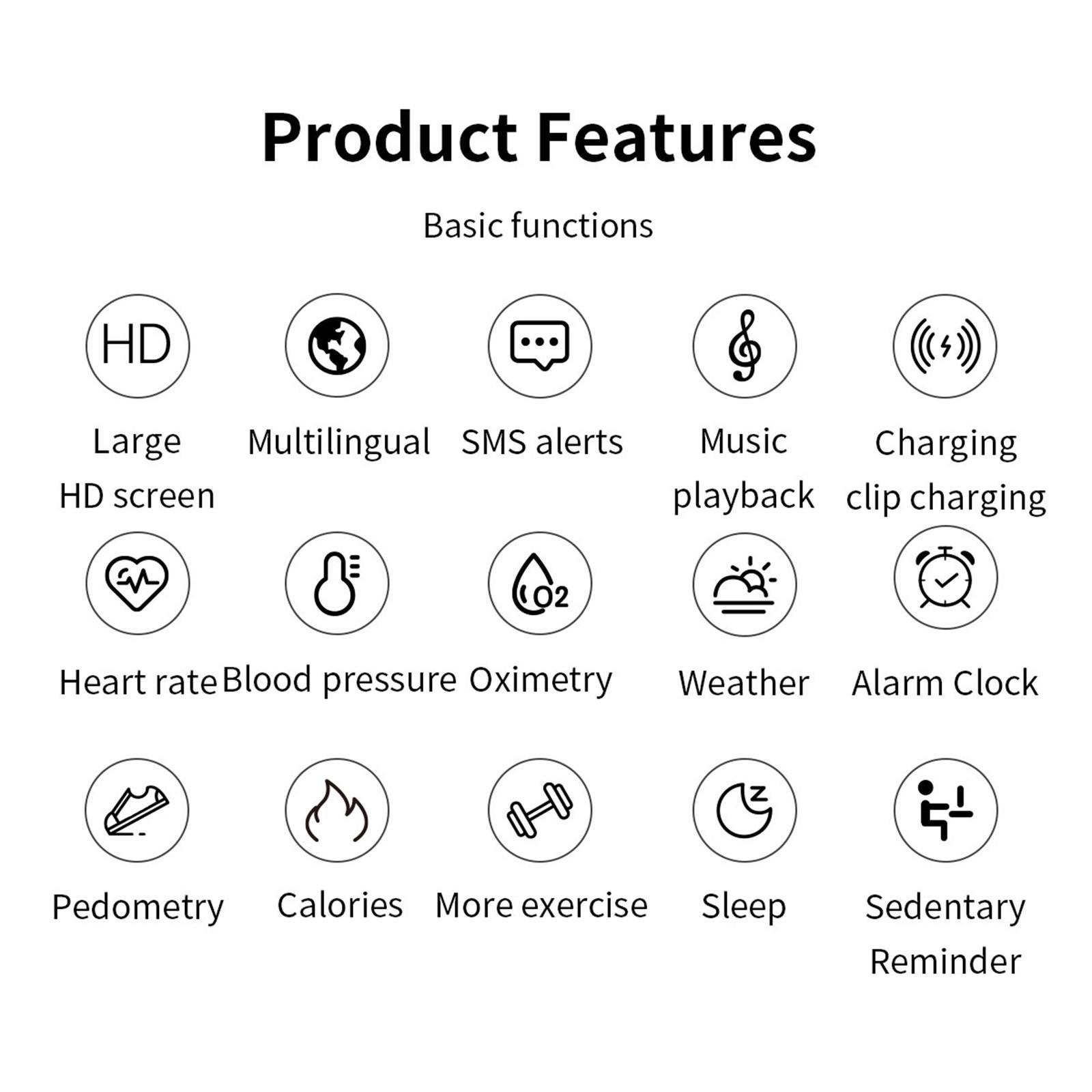 Smart Watch Bluetooth Camera Remote Control  Counter Men Women