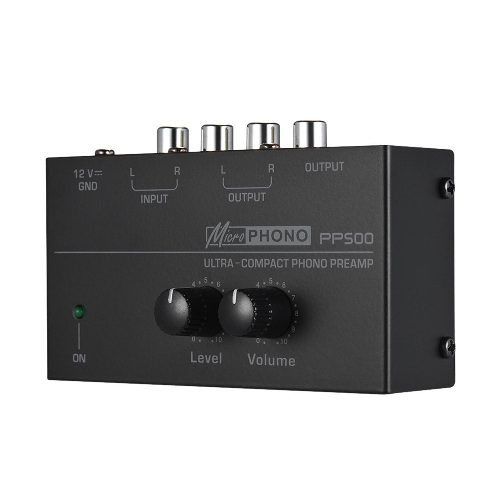 PP500 Phono Turntable Preamp Knob Control Electronic Mini Stereo