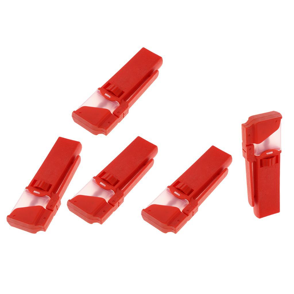 5pcs Lightweight ABS Live Bloodworm Clip Baits Clip Fishing Bait Bander Tool