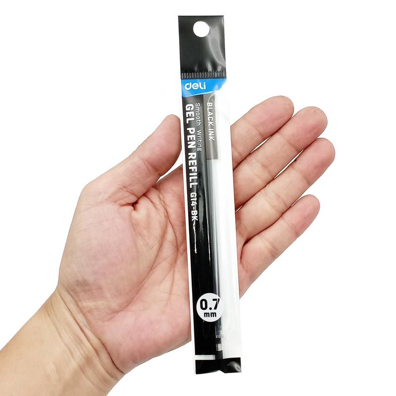 Ruột Bút Gel 0.7 mm - Deli EG14-BK - Mực Đen
