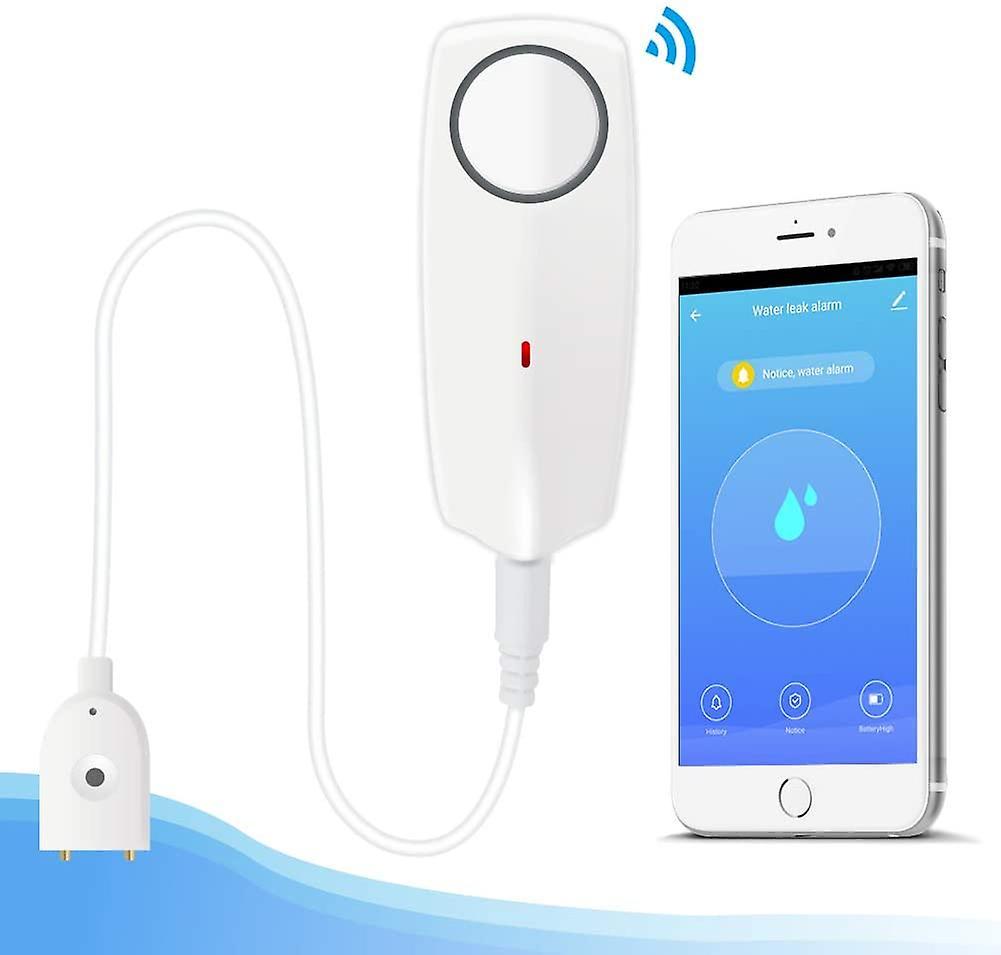 Máy dò rò rỉ nước - Máy dò nước báo động Máy dò nước không dây với báo động âm thanh và ánh sáng