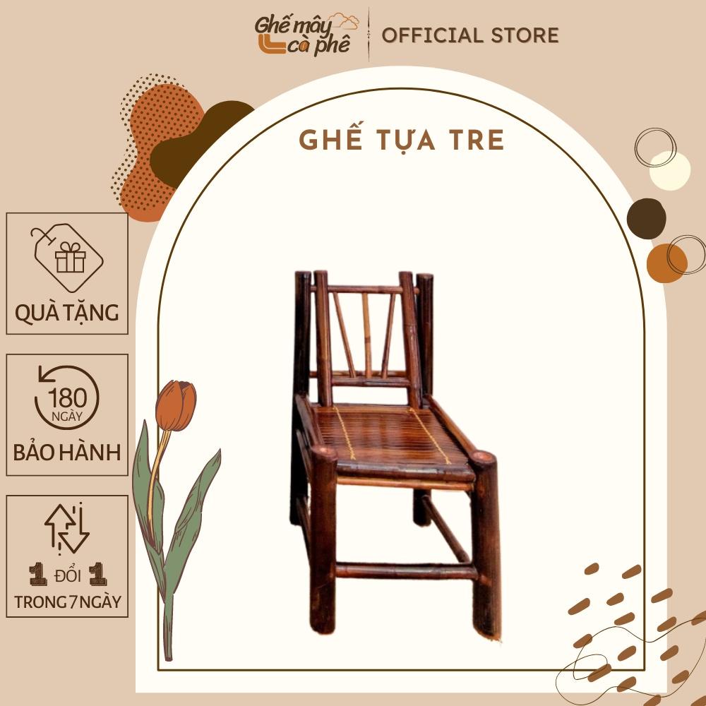 Ghế Cafe tre tự nhiên sơn PU chống mối mọt phong cách đường phố / Vintage Bộ bàn ghế ban công ( Có giá đại lý