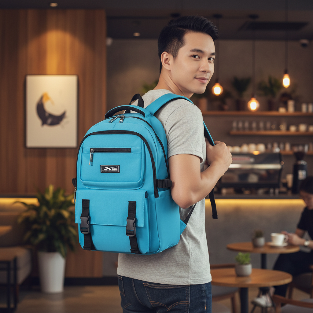 Balo Học Sinh Chống Nước Xbags Sea Blue – Balo Trung Học Cao Cấp, Nhiều Ngăn, Thanh Lịch XB3201!